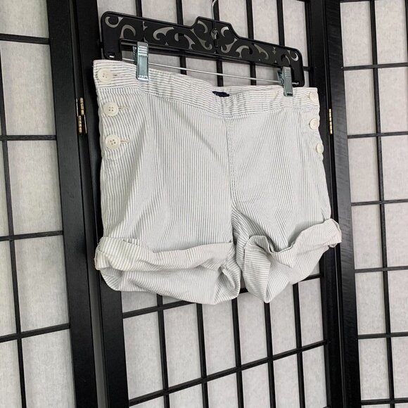 Gap Striped Shorts Blue White Medium 8 - Picture 4 of 10
